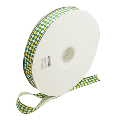 PandaHall Green Color Grosgrain Gingham Ribbon for Hair Bows, 1-1/2"(38mm) Polyester Green