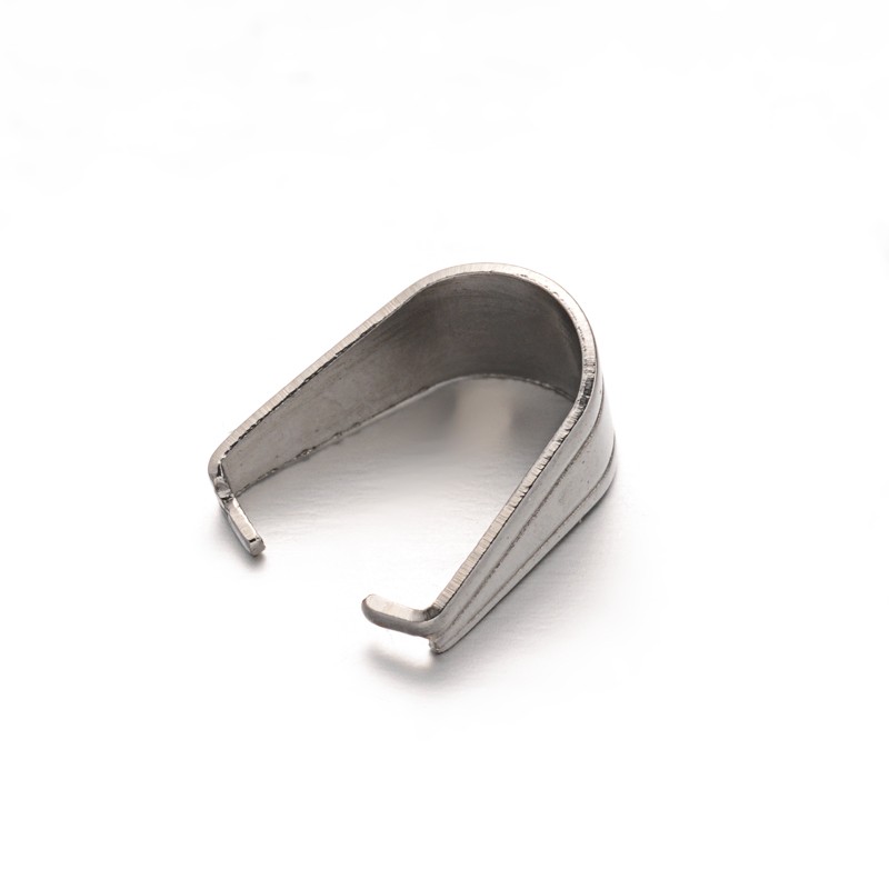 PandaHall 304 Stainless Steel Snap On Bails, Stainless Steel Color, 12.5x10.5x6mm Stainless Steel