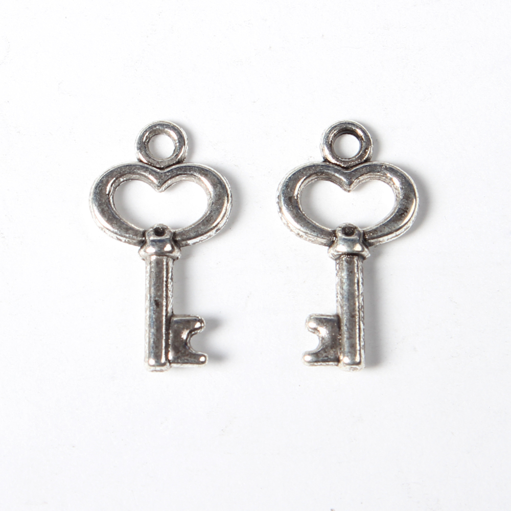 PandaHall Gifts Ideas for Her Tibetan Style Pendants, Lead Free and Cadmium Free, Antique Silver, Skeleton Key, about 15.5mm long, 9mm wide...