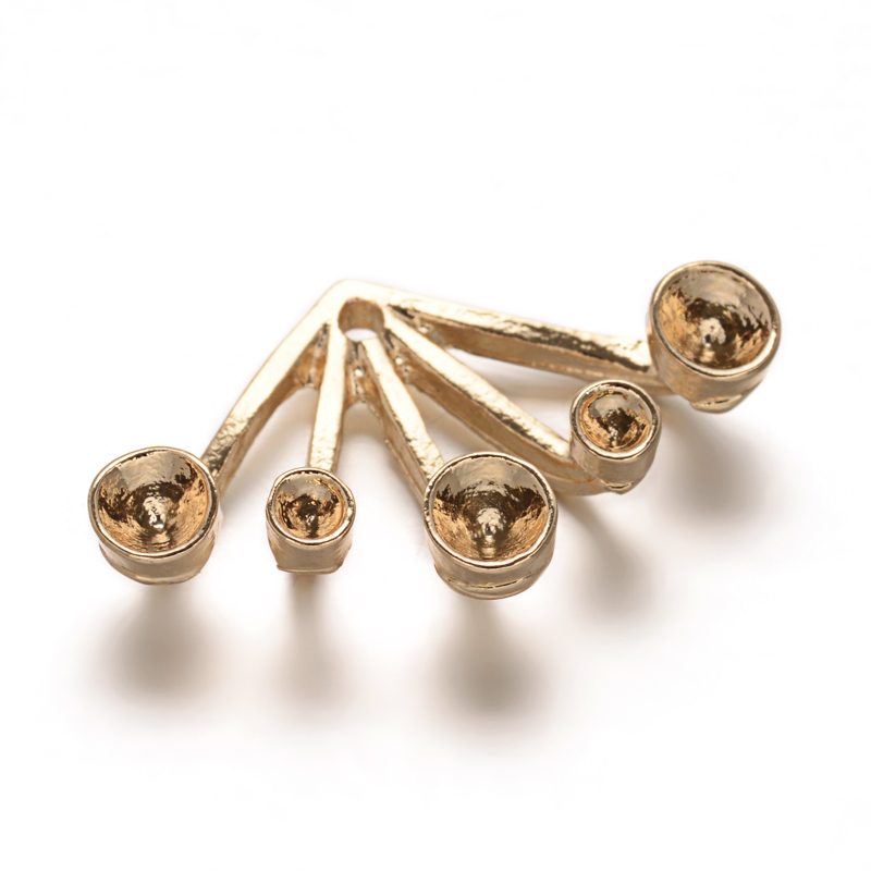 PandaHall Tibetan Style Claw Zinc Alloy Pendant Rhinestone Settings, Lead Free & Nickel Free, Golden, 17x26.5x6mm, Hole: 1.5mm; Fit for...