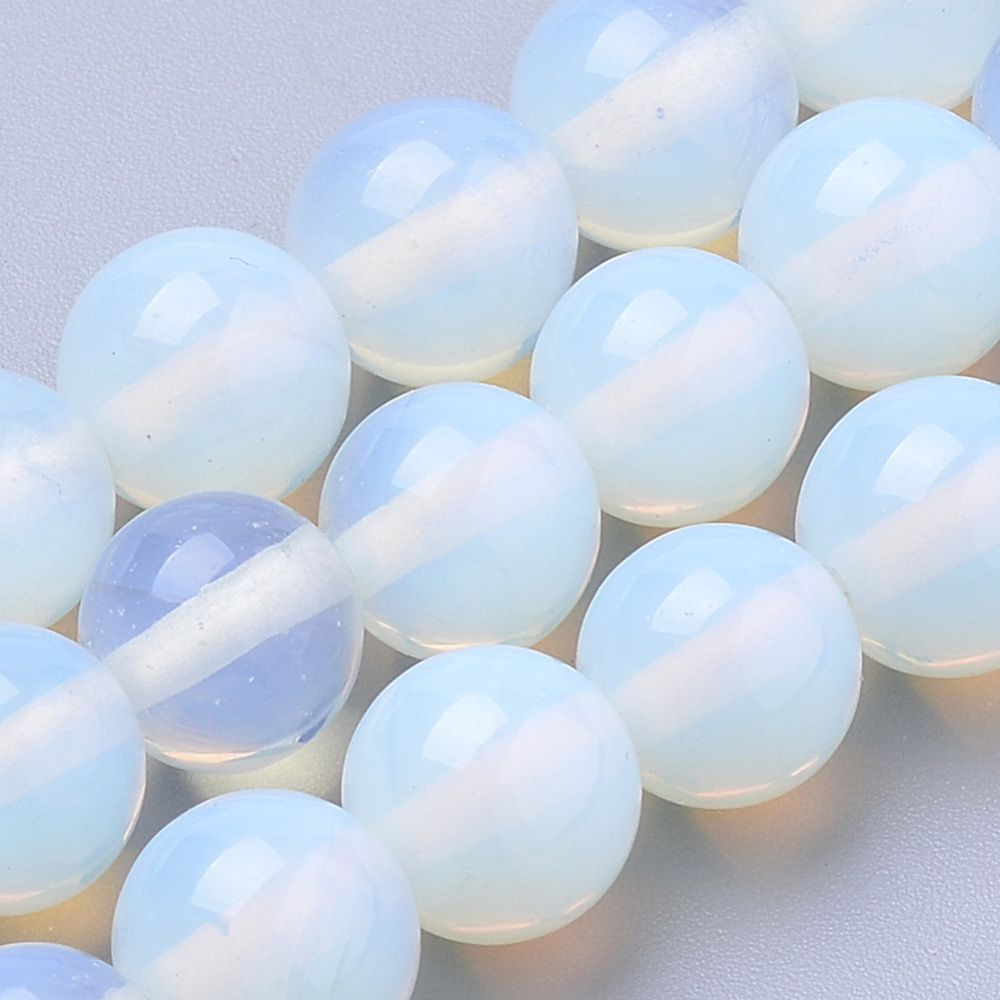 PandaHall Opalite Beads Strands, Round, 6mm, Hole: 1mm; about 70pcs/strand, 15.7" Opalite Round