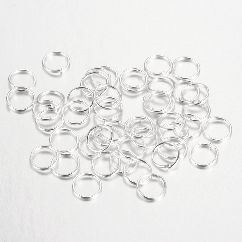 PandaHall Iron Close but Unsoldered Jump Rings, Silver, 4x0.7mm; about 2.6mm inner diameter; about 260pcs/10g Iron Ring Silver