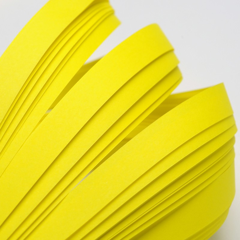 PandaHall Quilling Paper Strips, Yellow, 530x10mm; about 120strips/bag Paper Yellow