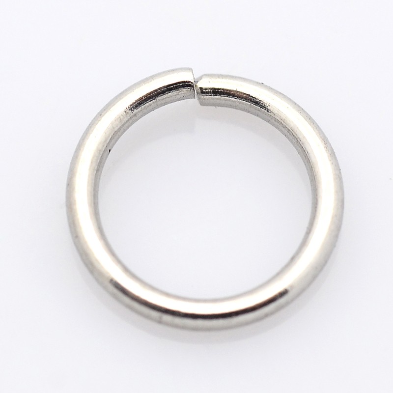 PandaHall 304 Stainless Steel Closed But not Soldered Jump Rings, Stainless Steel Color, 5x0.8mm; about 3.4mm inner diameter Stainless Steel...