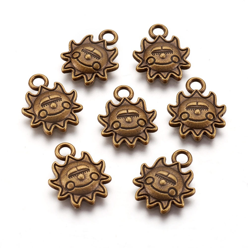 PandaHall Tibetan Style Pendant, Lead Free, Cadmium Free and Nickel Free, Antique Bronze, 16mm long, 12.5mm wide, 2mm thick hole: 2mm Alloy...