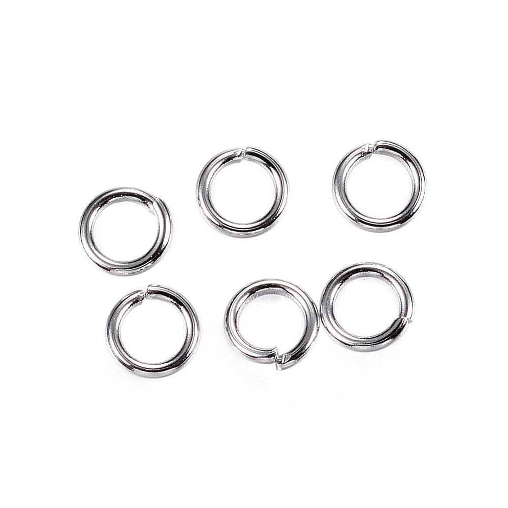 PandaHall 304 Stainless Steel Jump Rings, Close but Unsoldered Jump Rings, Stainless Steel Color, 4x0.7mm; about 2.6mm inner diameter...