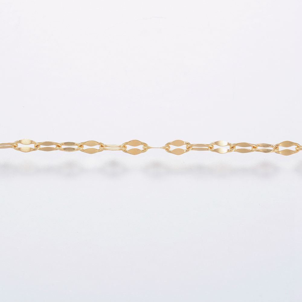 PandaHall 304 Stainless Steel Chains, with Spool, Oval Link, Golden, 3.5x2x0.6mm; about 20m/roll Stainless Steel