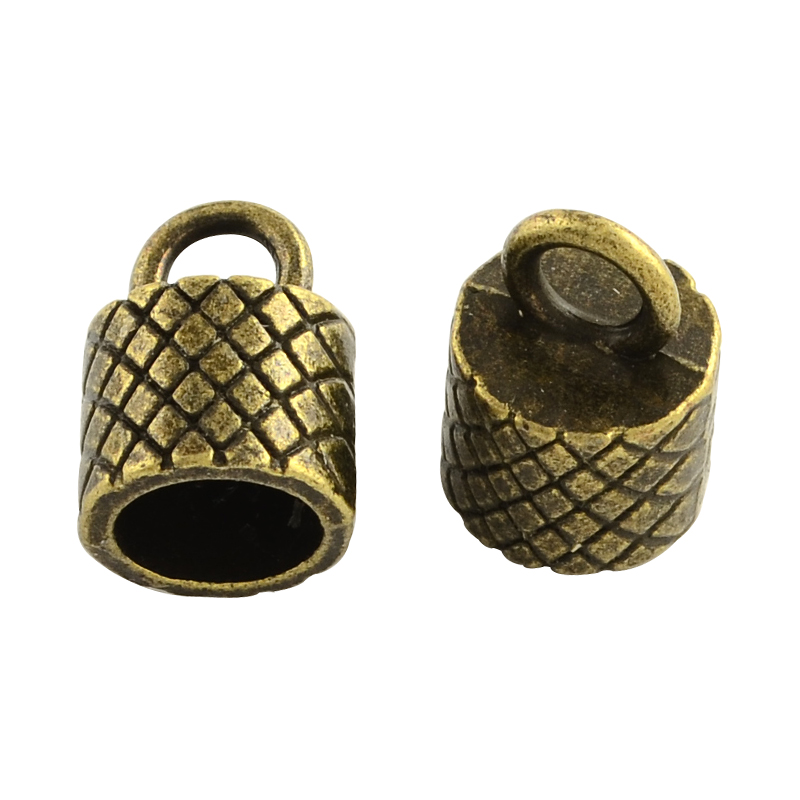 PandaHall Tibetan Style Alloy Cord Ends, Lead Free, Cadmium Free & Nickel Free, Antique Bronze, 15x10.5x10.5mm, Hole: 4mm; about...
