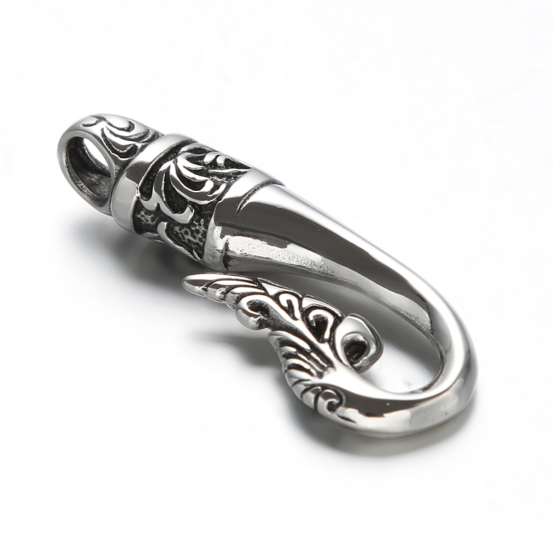 PandaHall 316 Stainless Steel Mermaid Pendants, Stainless Steel Color, 49x21x9mm, Hole: 6x5mm Stainless Steel Others