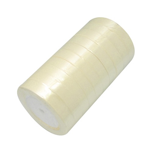 PandaHall 1/2"(12mm) Beige Satin Ribbon Wedding Sewing DIY, 25yards/roll(22.86m/roll) Polyester Yellow