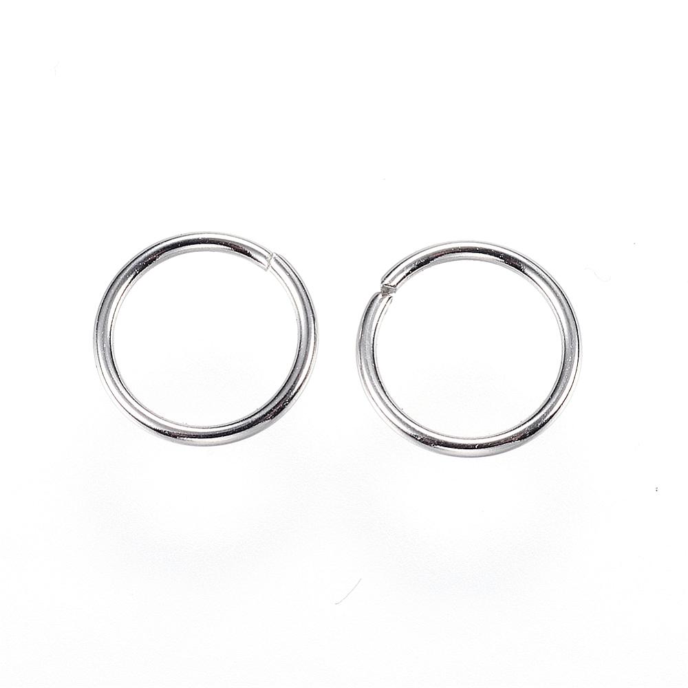 PandaHall 304 Stainless Steel Jump Rings, Close but Unsoldered Jump Rings, Stainless Steel Color, 10x1mm; about 8mm inner diameter Stainless...