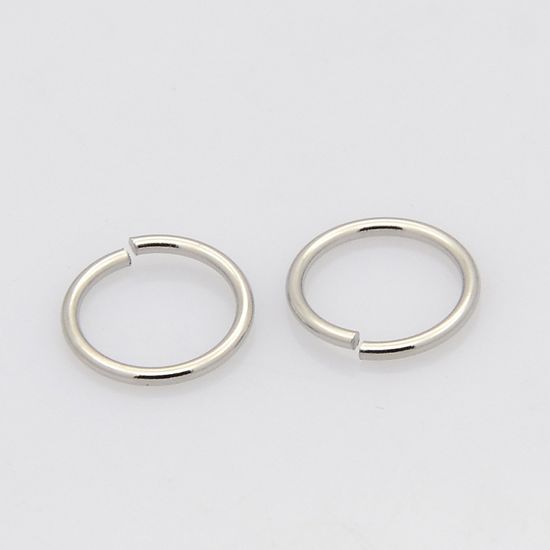 PandaHall 304 Stainless Steel Close but Unsoldered Jump Rings, Stainless Steel Color, 7x1mm; about 5mm inner diameter, Hole: 6mm Stainless...
