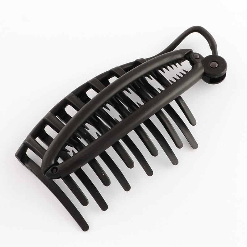 PandaHall Hairdisk Dish Hair Tools, Black, 58x115x17mm Plastic Black