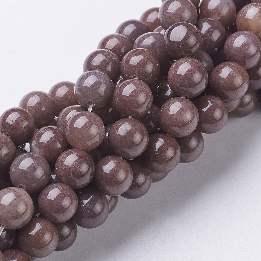PandaHall Gemstone Beads Strands, Natural Purple Aventurine, Round, about 4mm in diameter, hole: about 0.8mm, 15~16" Purple Aventurine Round