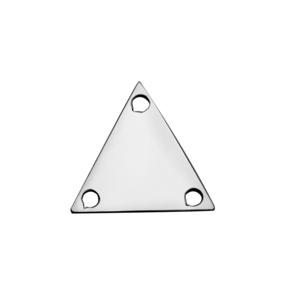 PandaHall 304 Stainless Steel Chandelier Componet Links, Triangle, Stainless Steel Color, 10.7x12.1x1mm, Hole: 1mm Stainless Steel Triangle
