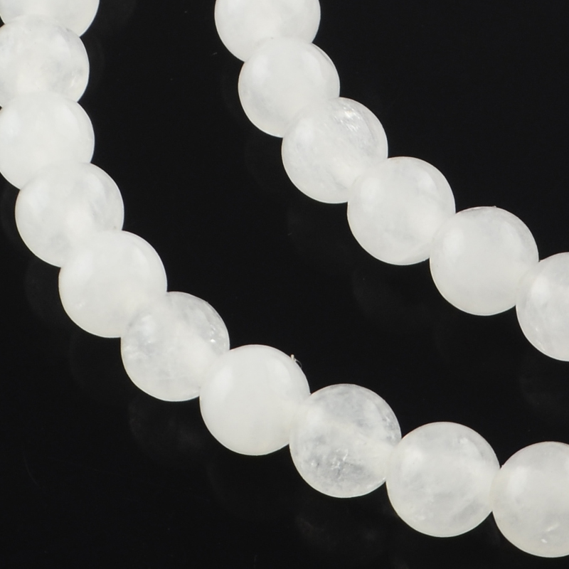 PandaHall Dyed Natural Jade Round Bead Strands, White, 8mm, Hole: 1mm; about 48pcs/strand, 14.9" Other Jade Round White