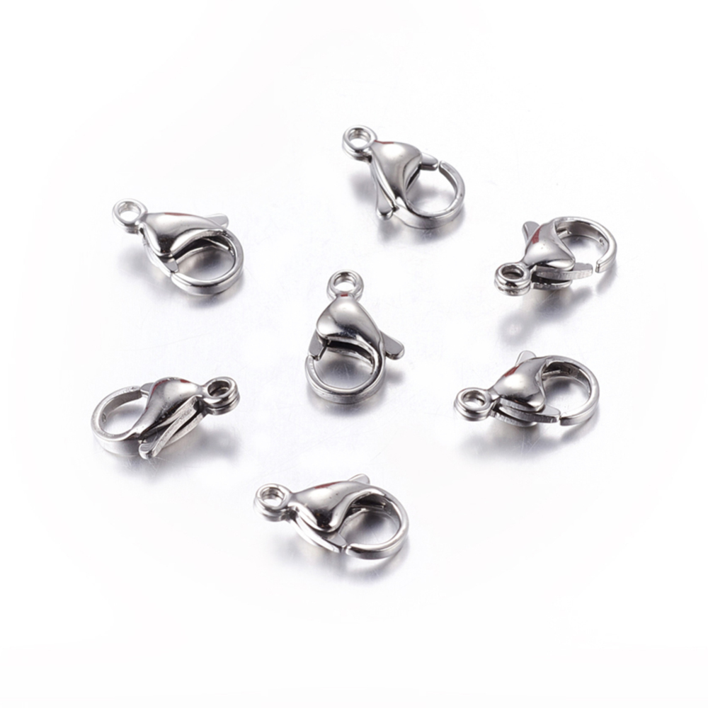PandaHall 304 Stainless Steel Lobster Claw Clasps, Grade A, 8x13mm Stainless Steel Others