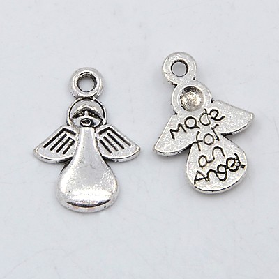 PandaHall Tibetan Style Pendants, Lead Free, Nickel Free and Cadmium Free, Antique Silver, Angel, 17.5x13x2mm, Hole: 2mm; about 1050pcs/kg...