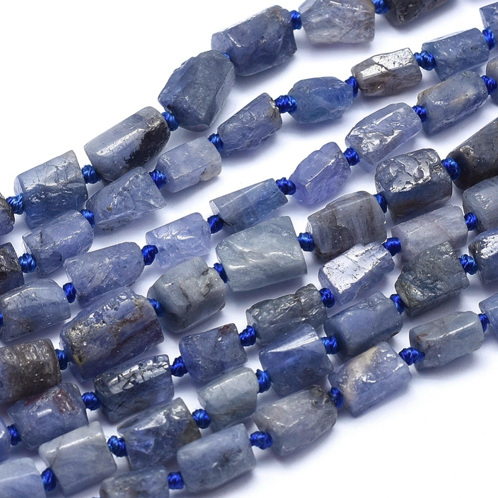 PandaHall Natural Tanzanite Beads Strands, Nuggets, 7~9x5~6mm, Hole: 1mm; about 40~46pcs/strand, 16.7"(42.5cm) Tanzanite Nuggets