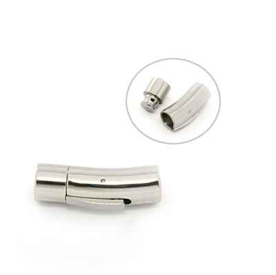 PandaHall 304 Stainless Steel Magnetic Screw Clasps, Tube, Stainless Steel Color, 30.5x9.5x11mm, Hole: 8mm Stainless Steel Tube