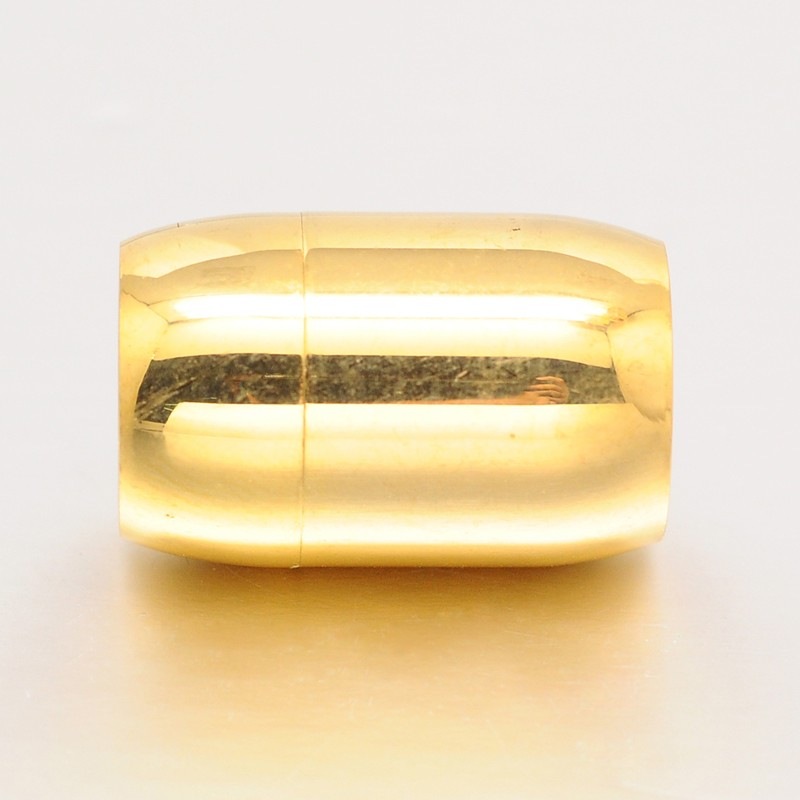 PandaHall Smooth Surface 316 Stainless Steel Magnetic Clasps, Golden, 25x14mm, Hole: 10mm Stainless Steel Others