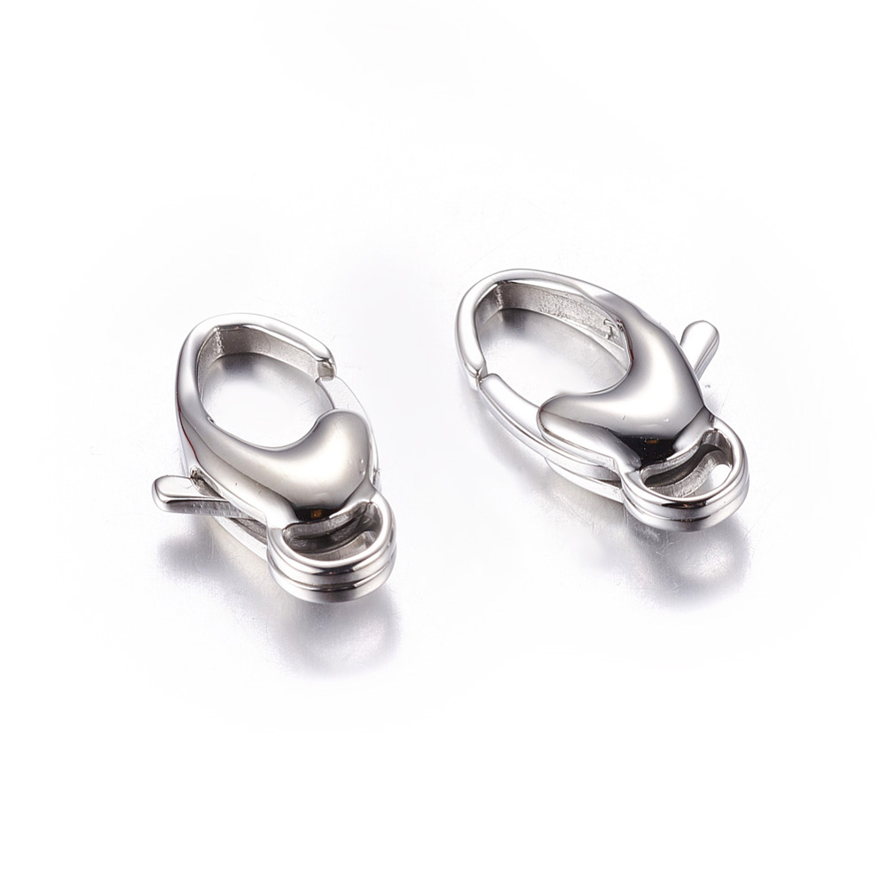 PandaHall 304 Stainless Steel Lobster Claw Clasps, 10x20mm Stainless Steel Others