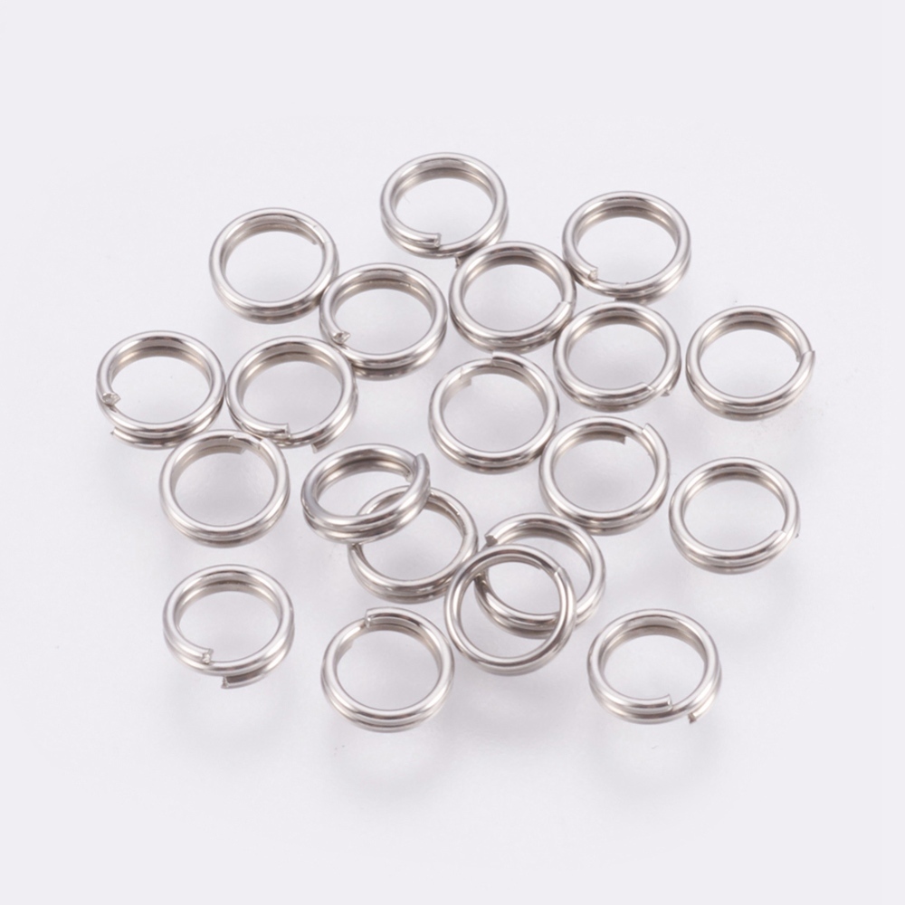 PandaHall 304 Stainless Steel Split Rings, Stainless Steel Color, 5x1.2mm; about 3.8mm inner diameter; 5000pcs/bag Stainless Steel Ring