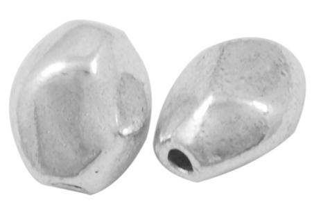 PandaHall Tibetan Style Oval Bead Spacers, Lead Free & Cadmium Free, Antique Silver, about 7.5mm long, 6mm wide, 5mm thick, hole: 1mm Alloy...