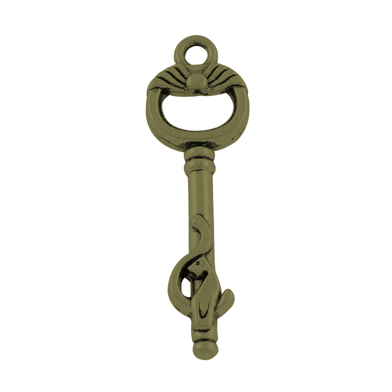 PandaHall Tibetan Style Alloy Skeleton Key Pendants, Lead Free & Nickel Free, Antique Bronze, 37x11x5mm, Hole: 2mm; about 410pcs/1000g Alloy...