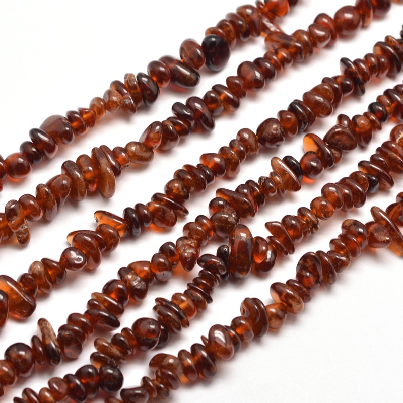 PandaHall Natural Garnet Chip Bead Strands, Dyed, 5~8x5~8mm, Hole: 1mm; about 31.5" Garnet Chip
