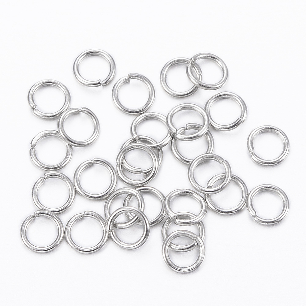 PandaHall 304 Stainless Steel Jump Rings, Close but Unsoldered, Stainless Steel Color, 4x0.5mm; Inner Diameter: 3mm Stainless Steel Ring