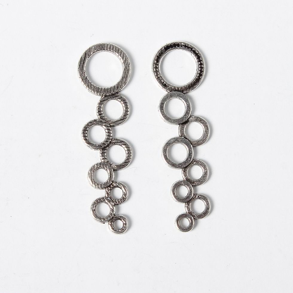 PandaHall Alloy Pendants, Ring, Antique Silver, Lead Free and Cadmium Free, 38.5x11.5x1mm Alloy Ring