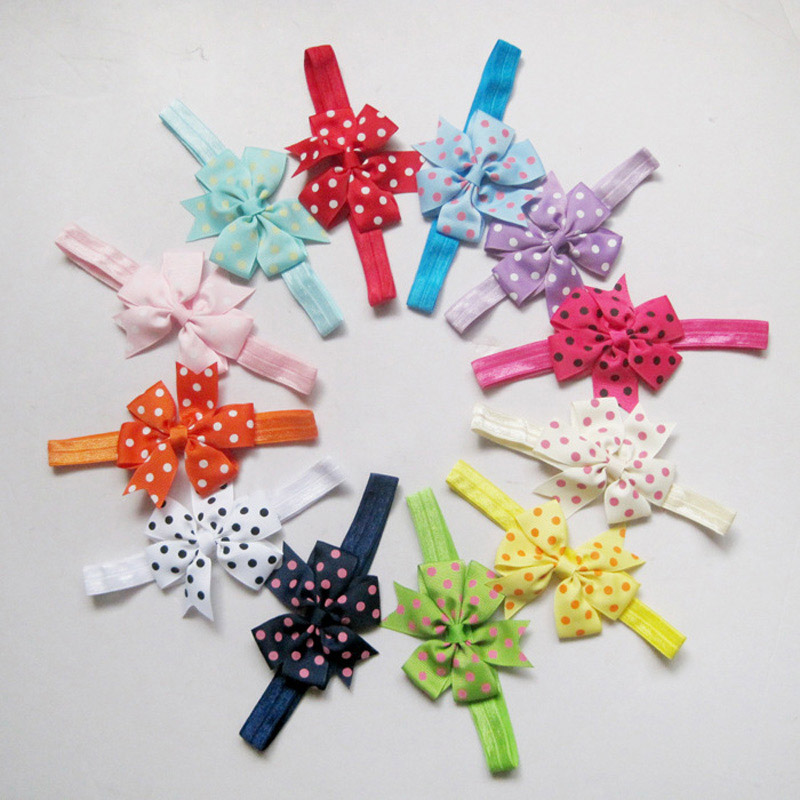 PandaHall Elastic Baby Headbands, Baby Girl Hair Accessories, Mixed Color, 110mm Cloth Multicolor