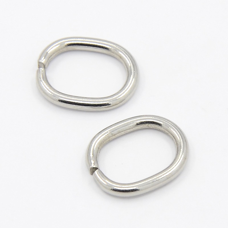 PandaHall 304 Stainless Steel Jump Rings, Closed but Unsoldered, Oval, Stainless Steel Color, 13.5x11x1.5mm, Hole: 10x7mm Stainless Steel...