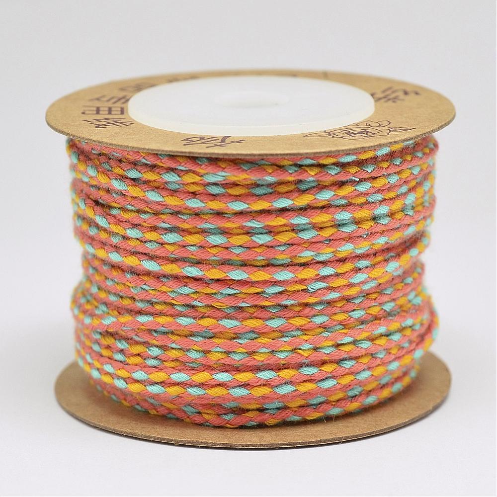 PandaHall Nylon Thread, Colorful, 2mm, about 20yards/roll Nylon