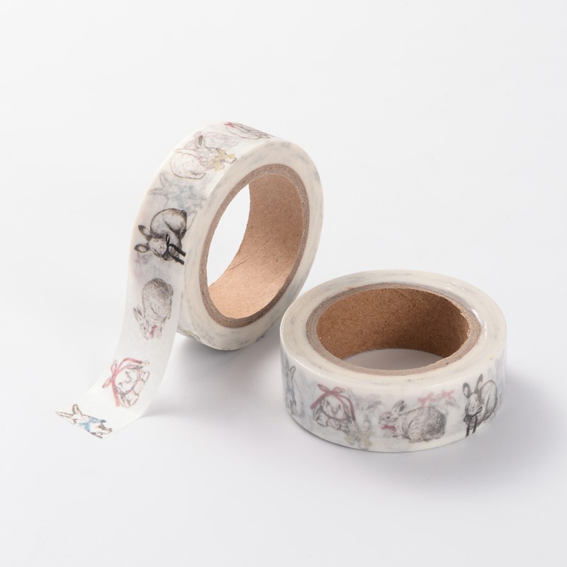 PandaHall DIY Scrapbook, Decorative Adhesive Tapes, Colorful, 15mm, 10m/roll Paper