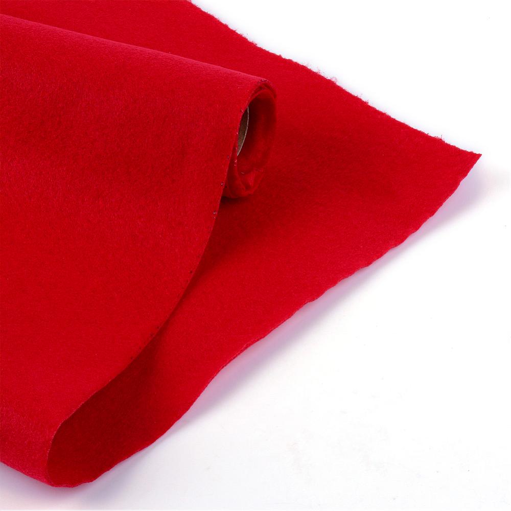 PandaHall Non Woven Fabric Embroidery Needle Felt For DIY Crafts, Red, 450x1.5~2mm; about 1m/roll Cloth Red