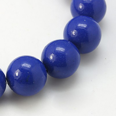 PandaHall Synthetic Lapis Lazuil Beads Strands, Dyed, Round, 8mm, Hole: 1mm Lapis Lazuli Round Blue