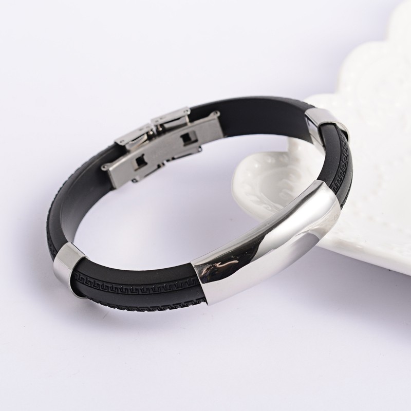 PandaHall Trendy PU Leather Cord Bracelets, with 304 Stainless Steel Slider Charms and Watch Band Clasps, Black, 70x53mm Imitation Leather...