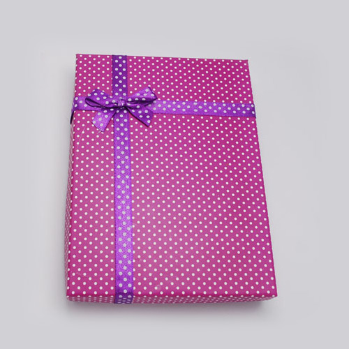 PandaHall Jewelry Cardboard Boxes with Bowknot and Sponge Inside, Rectangle, Purple, 160x120x30mm, Inner size: 155x115mm Paper Rectangle...
