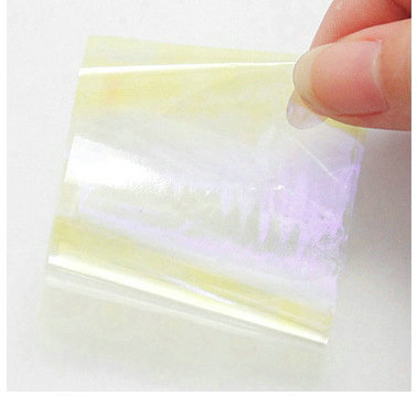 PandaHall Reflective Mirror Design Irregular Broken Glass Foils, DIY Nail Art Decal Stickers, LightYellow, 40x4cm Others Others Yellow