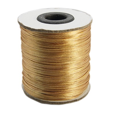 PandaHall Nylon Thread, Nylon Jewelry Cord for Braided Jewelry Making, Round, Sienna, 1mm, about 100yards/roll Nylon Brown