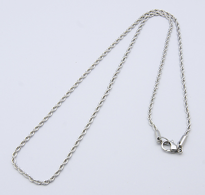 PandaHall 304 Stainless Steel Necklaces, Size: about 2mm in diameter, 20.07"(51cm) long Stainless Steel