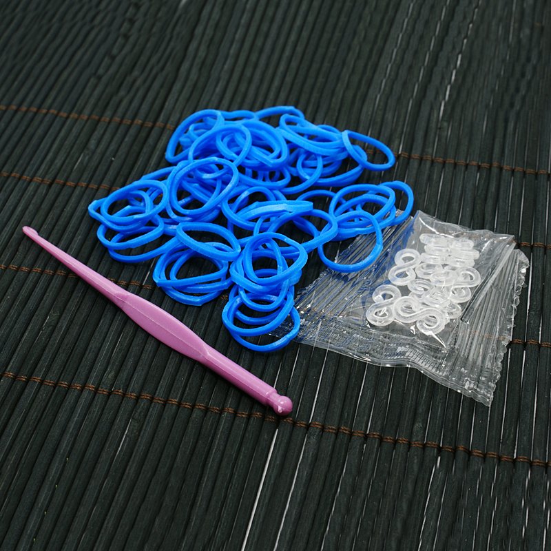 PandaHall 260 Bands/Bag, Hottest DIY Twistz Rubber Loom Bands Refills, RoyalBlue, 110x100x22mm Rubber Blue