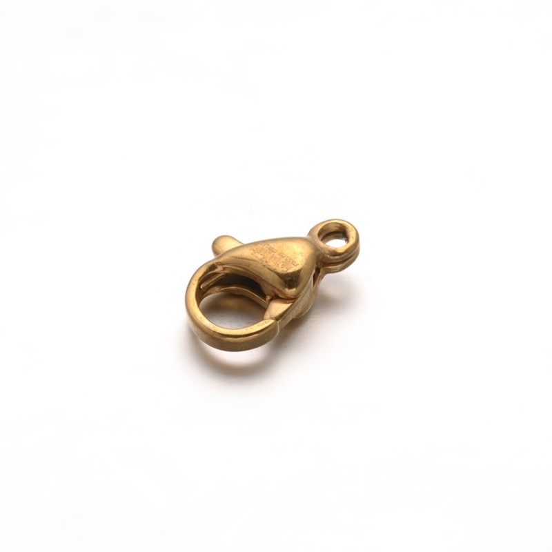 PandaHall 304 Stainless Steel Lobster Claw Clasps, Golden, 10x6.5x3mm, Hole: 1mm Stainless Steel Others