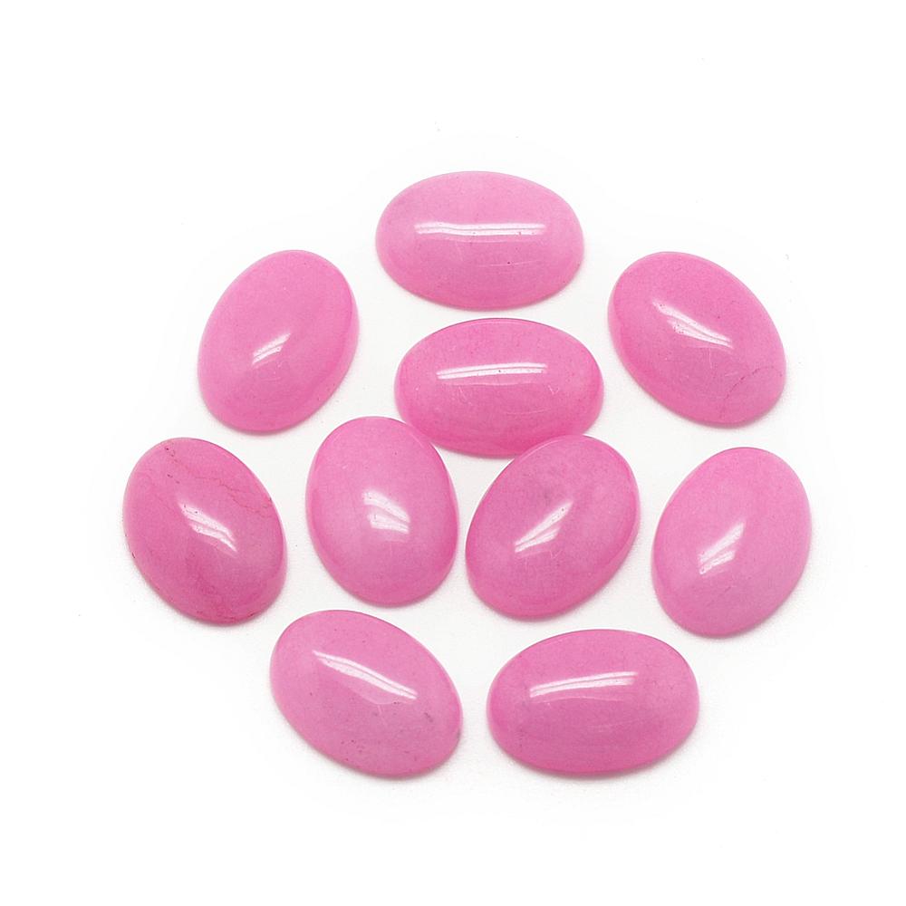 PandaHall Natural White Jade Cabochons, Dyed, Oval, Violet, 18x13x5mm White Jade Oval Purple