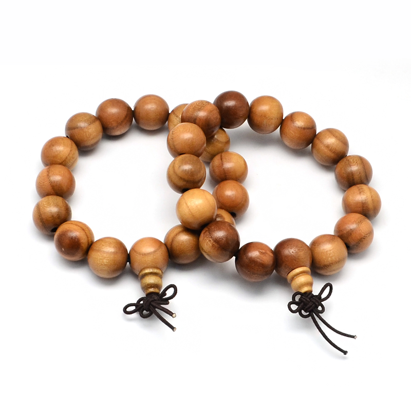 PandaHall Peach Wood Stretch Bracelets, Peru, 55~60mm Wood Brown