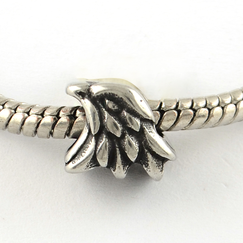 PandaHall Vintage Eagle Head 316 Stainless Steel European Beads, Large Hole Beads, Antique Silver, 8x10x8mm, Hole: 4.5mm Stainless Steel...