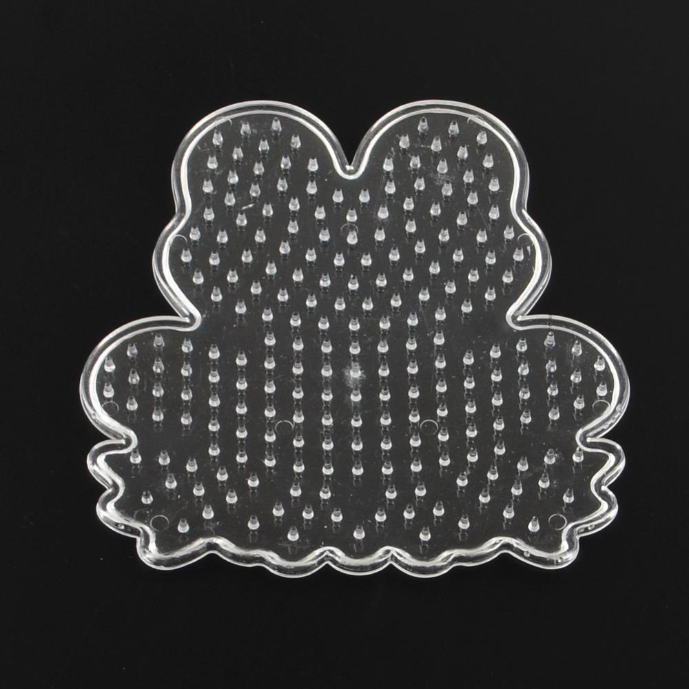 PandaHall Frog ABC Plastic Pegboards used for 5x5mm DIY Fuse Beads, Clear, 103x97x5mm Plastic Frog Clear