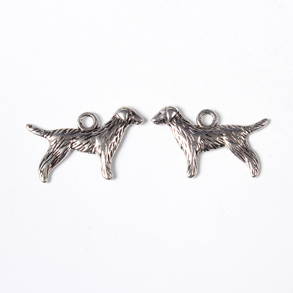 PandaHall Antique Silver Tibetan Silver Dog Pendants, Lead Free, Cadmium Free and Nickel Free, about 23mm long, 14.5mm wide, 3mm thick, hole...